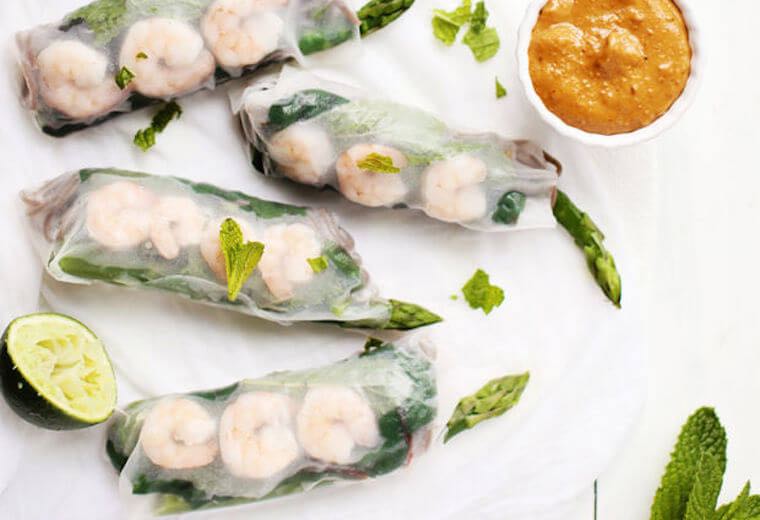 summer rolls, healthy dish