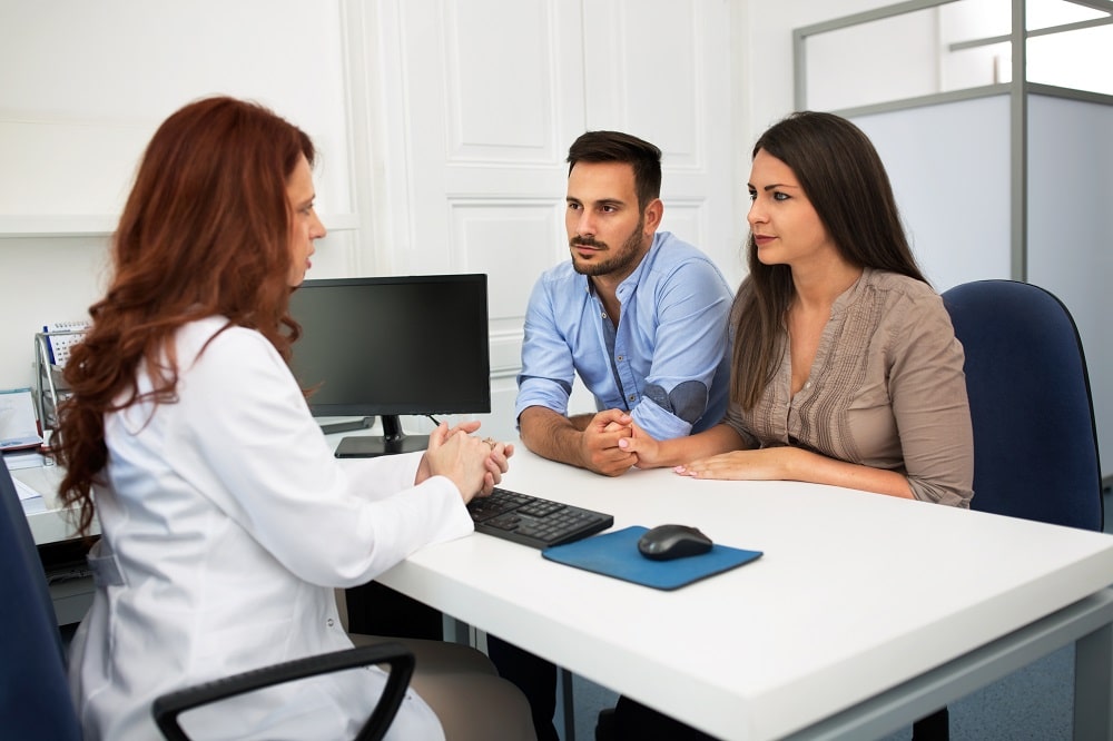 Husband,And,Wife,In,A,Clinic,,Beautiful,Young,Couple,At