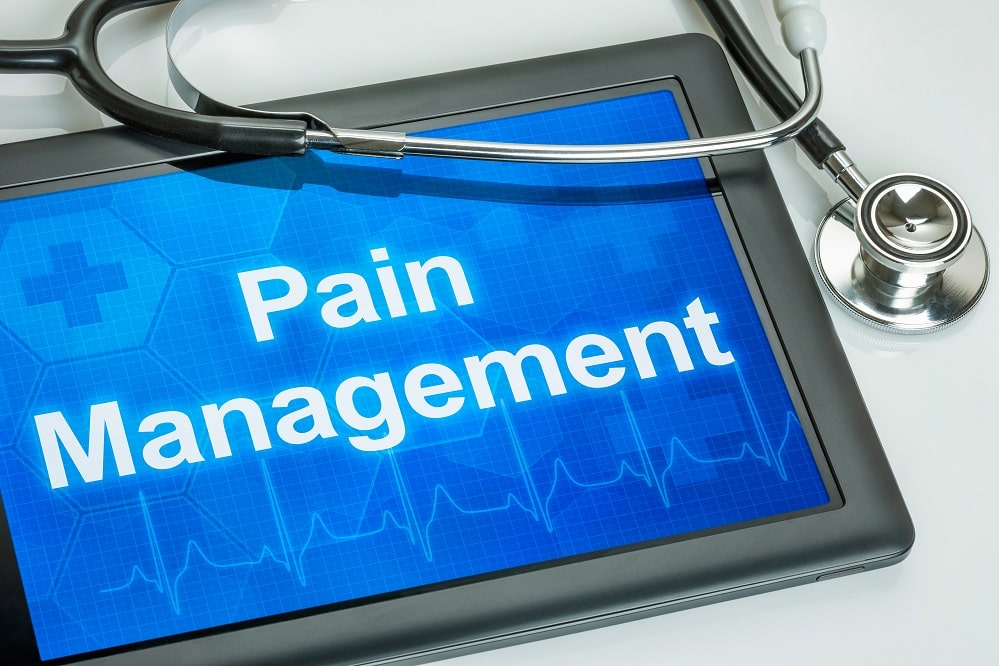 Tablet,With,The,Text,Pain,Management,On,The,Display