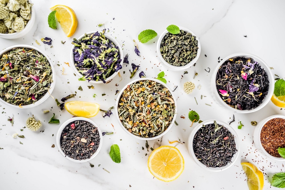 Assortment,Of,Various,Dry,Tea, ,Classic,Black,And,Green,
