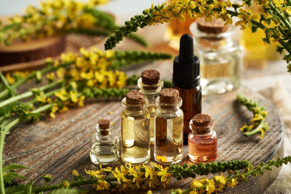 Bottles of Essential Oils