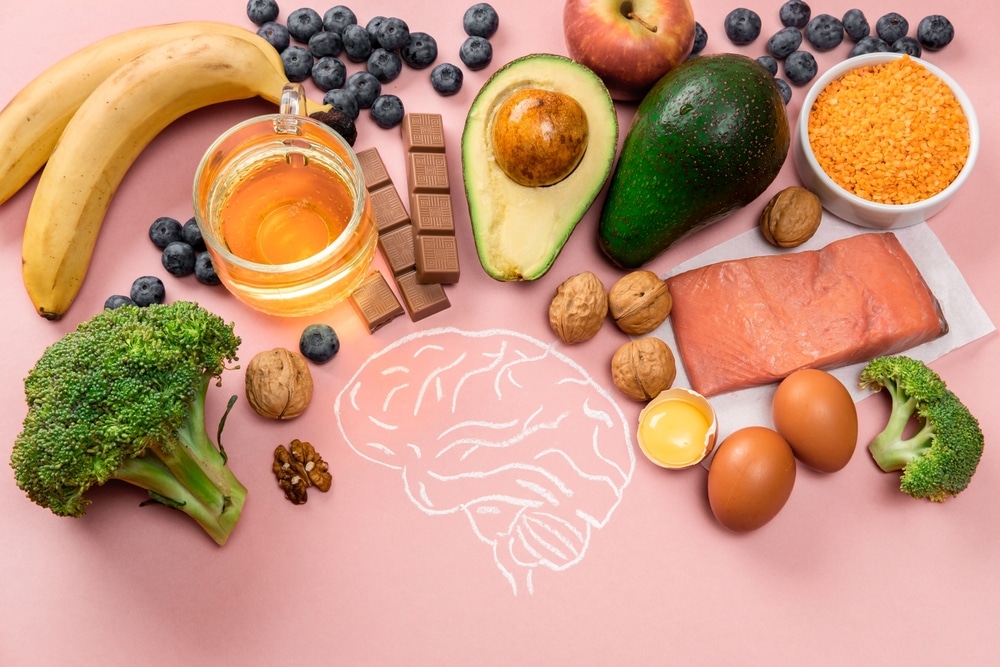 Best,Foods,For,Brain,And,Memory,On,Pink,Background.,Food